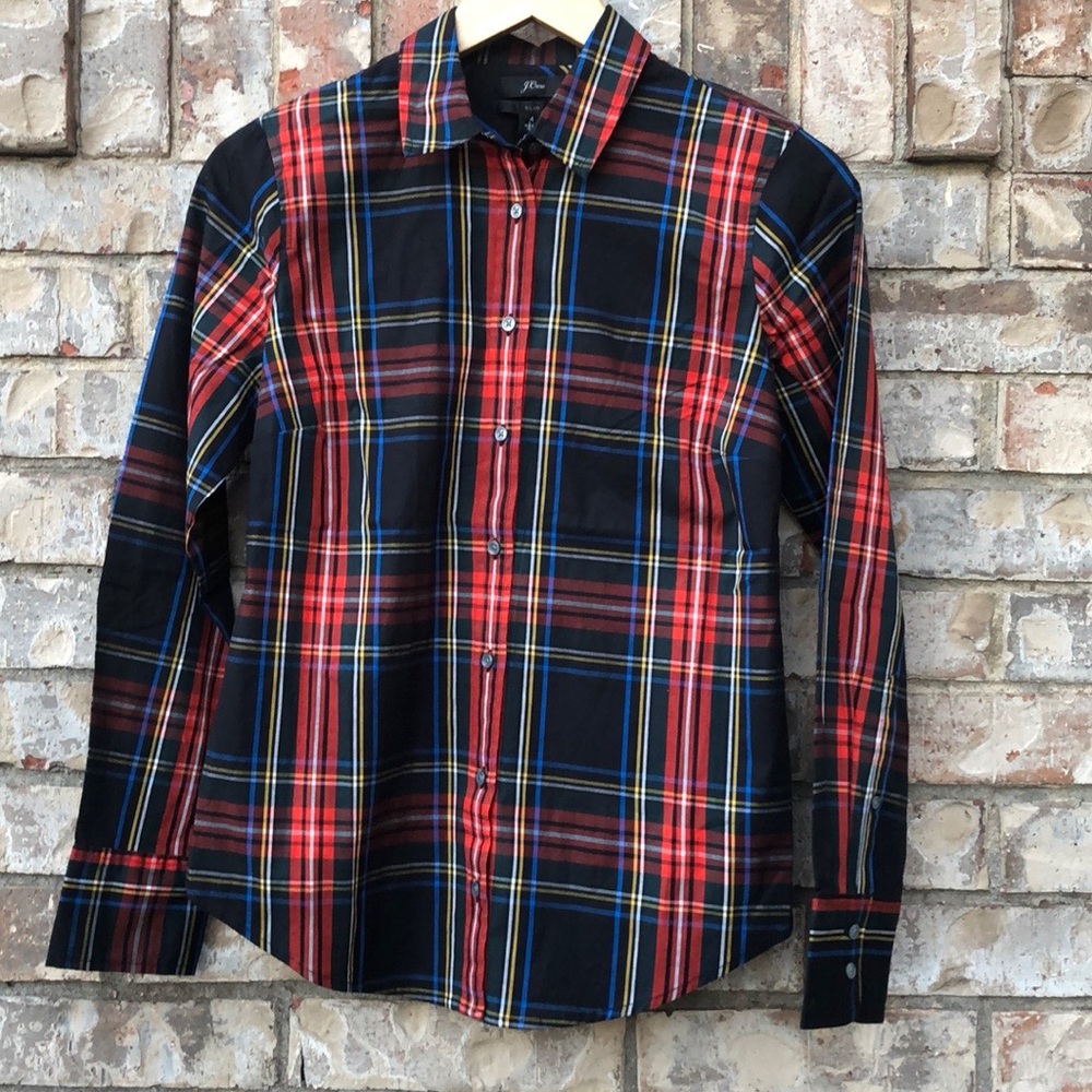 J Crew | Stewart Tartan Perfect Slim Stretch Shirt - Picture 3 of 5